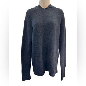 ATM BLACK Wool Yak Blend fuzzy soft cozy pullover hooded sweater